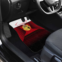 Tunisia Patriotic Car Mats with National Crest, Crescent Star and Country Map