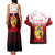 Tunisia Patriotic Couples Matching Tank Maxi Dress and Hawaiian Shirt with National Crest, Crescent Star and Country Map