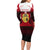 Tunisia Patriotic Family Matching Long Sleeve Bodycon Dress and Hawaiian Shirt with National Crest, Crescent Star and Country Map