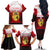 Tunisia Patriotic Family Matching Off The Shoulder Long Sleeve Dress and Hawaiian Shirt with National Crest, Crescent Star and Country Map