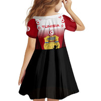 Tunisia Patriotic Family Matching Summer Maxi Dress and Hawaiian Shirt with National Crest, Crescent Star and Country Map