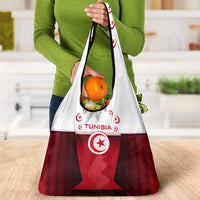 Tunisia Patriotic Grocery Bag with National Crest, Crescent Star and Country Map