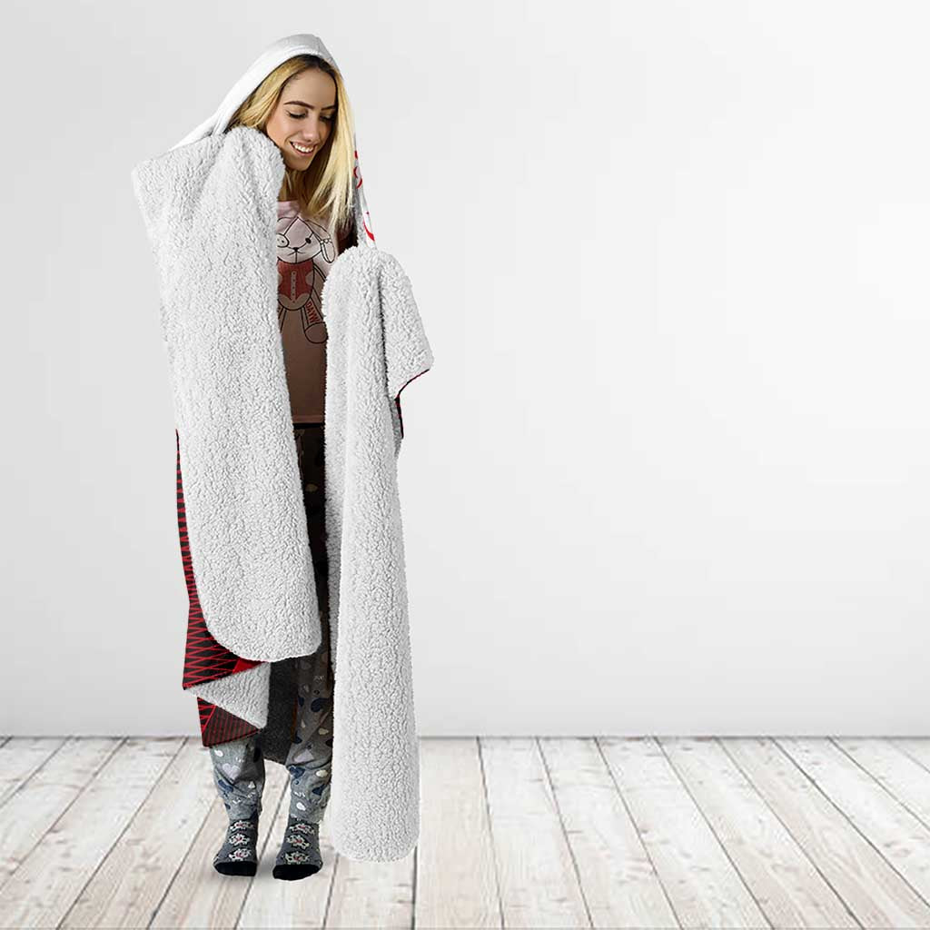 Tunisia Patriotic Hooded Blanket with National Crest, Crescent Star and Country Map