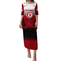 Tunisia Patriotic Puletasi with National Crest, Crescent Star and Country Map