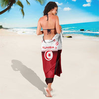 Tunisia Patriotic Sarong with National Crest, Crescent Star and Country Map