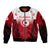 Tunisia Patriotic Sleeve Zip Bomber Jacket with National Crest, Crescent Star and Country Map