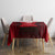 Tunisia Patriotic Tablecloth with National Crest, Crescent Star and Country Map