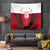 Tunisia Patriotic Tapestry with National Crest, Crescent Star and Country Map