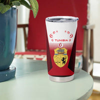 Tunisia Patriotic Tumbler Cup with National Crest, Crescent Star and Country Map