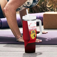 Tunisia Patriotic Tumbler With Handle with National Crest, Crescent Star and Country Map