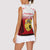 Tunisia Patriotic Women Sleeveless Polo Shirt with National Crest, Crescent Star and Country Map