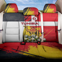 Tunisia Back Car Seat Cover with Camel, Jasmine Flowers, and National Flag Design
