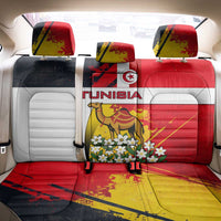 Tunisia Back Car Seat Cover with Camel, Jasmine Flowers, and National Flag Design