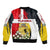 Tunisia Bomber Jacket with Camel, Jasmine Flowers, and National Flag Design