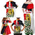 Tunisia Family Matching Off Shoulder Maxi Dress and Hawaiian Shirt with Camel, Jasmine Flowers, and National Flag Design