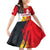 Tunisia Family Matching Off Shoulder Short Dress and Hawaiian Shirt with Camel, Jasmine Flowers, and National Flag Design