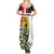 Tunisia Family Matching Summer Maxi Dress and Hawaiian Shirt with Camel, Jasmine Flowers, and National Flag Design