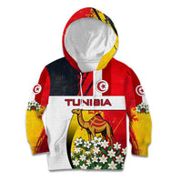 Tunisia Kid Hoodie with Camel, Jasmine Flowers, and National Flag Design