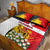 Tunisia Quilt Bed Set with Camel, Jasmine Flowers, and National Flag Design