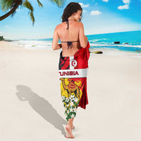 Tunisia Sarong with Camel, Jasmine Flowers, and National Flag Design