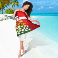 Tunisia Sarong with Camel, Jasmine Flowers, and National Flag Design