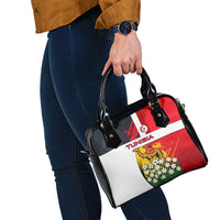 Tunisia Shoulder Handbag with Camel, Jasmine Flowers, and National Flag Design