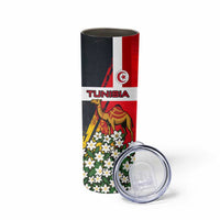 Tunisia Skinny Tumbler with Camel, Jasmine Flowers, and National Flag Design