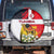 Tunisia Spare Tire Cover with Camel, Jasmine Flowers, and National Flag Design
