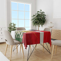 Tunisia Tablecloth with Camel, Jasmine Flowers, and National Flag Design