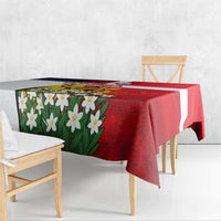 Tunisia Tablecloth with Camel, Jasmine Flowers, and National Flag Design