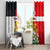 Tunisia Window Curtain with Camel, Jasmine Flowers, and National Flag Design