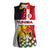 Tunisia Women Sleeveless Polo Shirt with Camel, Jasmine Flowers, and National Flag Design
