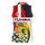 Tunisia Women Sleeveless Polo Shirt with Camel, Jasmine Flowers, and National Flag Design