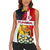Tunisia Women Sleeveless Polo Shirt with Camel, Jasmine Flowers, and National Flag Design