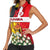 Tunisia Women Sleeveless Polo Shirt with Camel, Jasmine Flowers, and National Flag Design