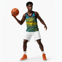 Rwanda Independence Day Basketball Jersey Tribal Geometric Pattern - National Coat Of Arms And Sunburst