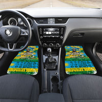 Rwanda Independence Day Car Mats Distressed Grunge Flag Design - Broken Chains And 1962 Graphic