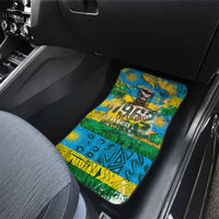 Rwanda Independence Day Car Mats Distressed Grunge Flag Design - Broken Chains And 1962 Graphic