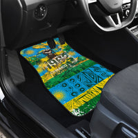 Rwanda Independence Day Car Mats Distressed Grunge Flag Design - Broken Chains And 1962 Graphic