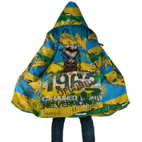 Rwanda Independence Day Cloak Distressed Grunge Flag Design - Broken Chains And 1962 Graphic