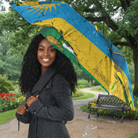 Rwanda Independence Day Umbrella Distressed Grunge Flag Design - Broken Chains And 1962 Graphic