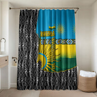 Rwanda Independence Day Unite Paix Progres Bathroom Set African Geometric Pattern - Power Fist And Coffee Branch Art