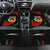 Tajikistan National Emblem Car Mats with Black Red Green Tribal Pattern