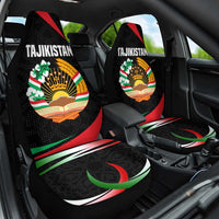 Tajikistan National Emblem Car Seat Cover with Black Red Green Tribal Pattern