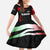 Tajikistan National Emblem Family Matching Puletasi and Hawaiian Shirt with Black Red Green Tribal Pattern