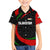 Tajikistan National Emblem Family Matching Short Sleeve Bodycon Dress and Hawaiian Shirt with Black Red Green Tribal Pattern