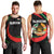 Tajikistan National Emblem Men Tank Top with Black Red Green Tribal Pattern