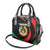 Tajikistan National Emblem Shoulder Handbag with Black Red Green Tribal Pattern