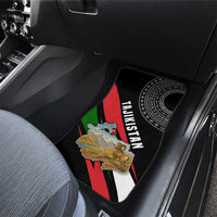 Tajikistan Marco Polo Sheep Car Mats with Black Red Green Tribal Flag Pattern