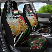 Tajikistan Marco Polo Sheep Car Seat Cover with Black Red Green Tribal Flag Pattern